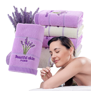 De luxe de haute qualité broderie 100% coton visage main serviettes - Product Image 1