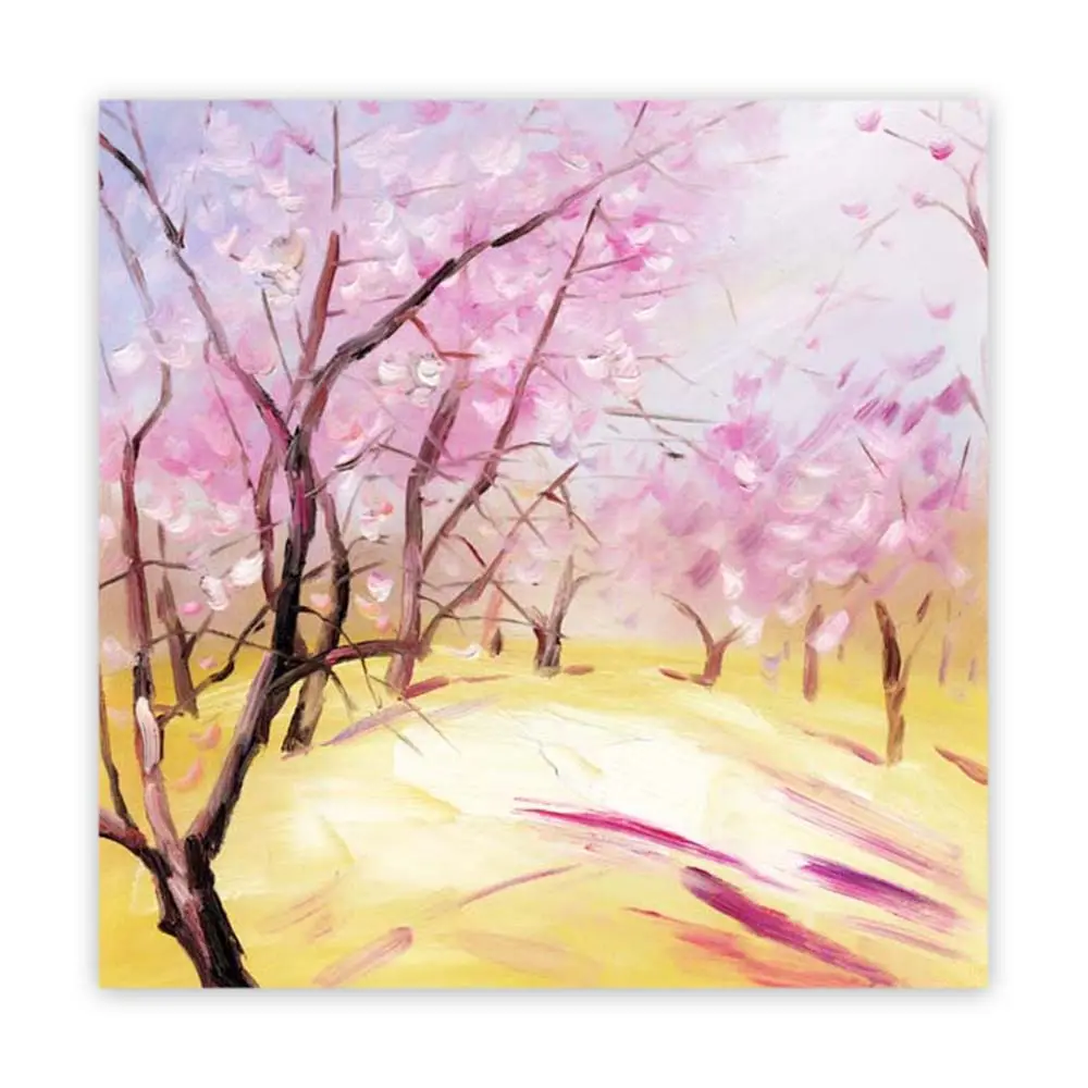 Ручная работа импрессионист цветение вишни Холст Искусство Цветок масляная живопись