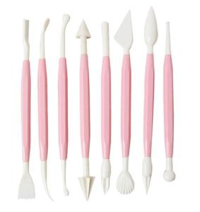 Décoration de gâteau à Fondant, 8 pièces, fleur, sucre, artisanat outils de modélisation, argile - Product Image 3