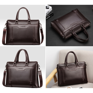 negocios bolso bolsos de hombro de cuero de la PU de <span class=keywords><strong>abogado</strong></span> maletín portátil - Product Image 6