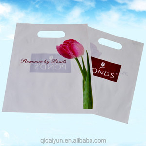 Baja densidad 2.5 mil de espesor bolsas de plástico con asas troqueladas, añadir impresión personalizada - Product Image 2