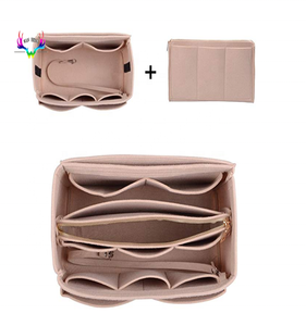 Diy high quality felt folding makeup storage bag organizer