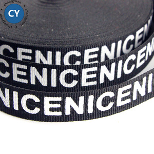 2 cm impreso negro gros de cinta tejer grogrén (ligamento tafetán cinta para prendas de vestir - Product Image 5