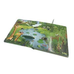 Cetakan Khusus Profesional Kualitas Tinggi Desain Baru Anak-anak Sampul Lipat/Dorong/Buku Papan Puzzle