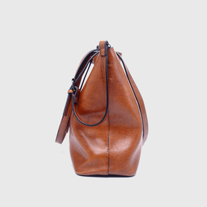 Sac fourre-tout vintage en cuir PU huilé personnalisé pour femme, sacs à main <span class=keywords><strong>de</strong></span> créateur pour femme, sacs fourre-tout pour voyage, rendez-vous et usage quotidien - Product Image 4