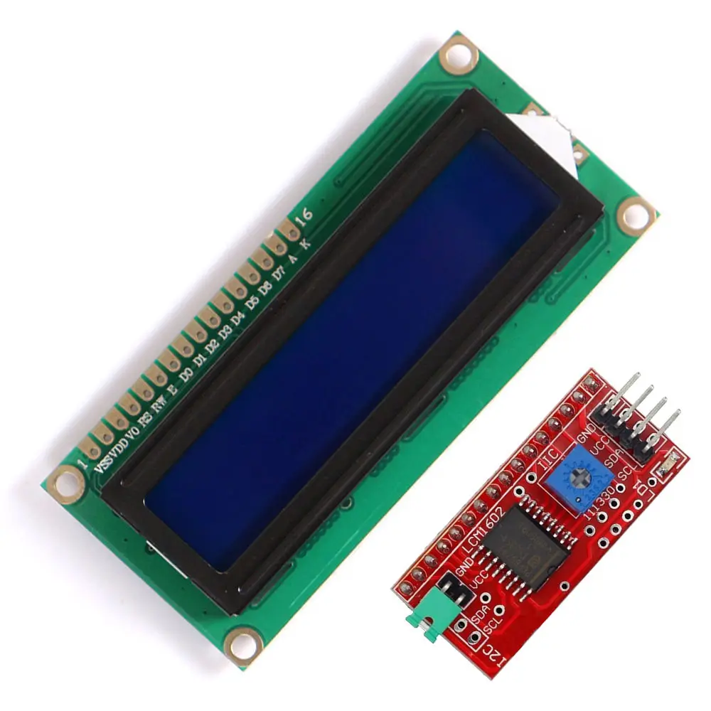 Okystar LCD 1602 interfaccia IIC I2C schermo blu 16*2 caratteri 1602 modulo Display LCD