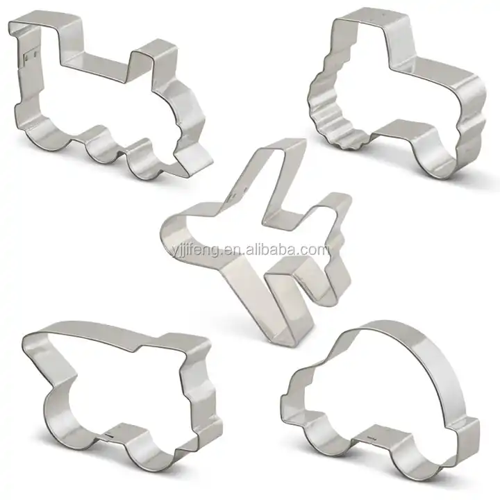 Source Direct High Quality custom stainless steel 5pcs Transportation Vehicles cookie cutter set on m.alibaba.com