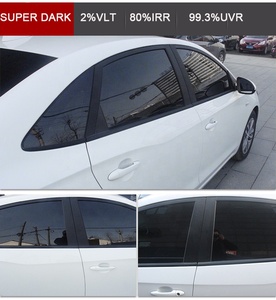 Película de tinte de ventana autoadhesiva estable Super Black Color 1% VLT para ventana de coche - Product Image 3