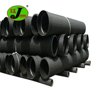 קוטר גדול pe100 hdpe גשרון צינור גלי שחור צינור ניקוז 600 מ"מ