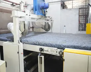 hot calender hard and thin air lay needle punching mattress felt machine