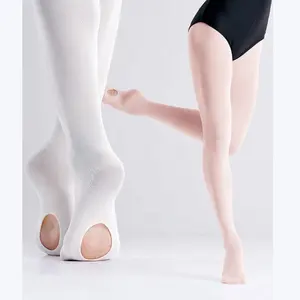 China Fabriek Groothandel Kinderen En Volwassen Hoge Elastische Meisjes Multicolor Fluwelen Ballet Dans Panty Panty Training Wear