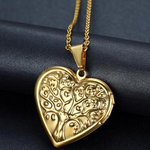 Coreano ciondolo a forma di cuore <span class=keywords><strong>I</strong></span> <span class=keywords><strong>love</strong></span> <span class=keywords><strong>you</strong></span> albero della vita può essere aperto piccolo articoli collana di foto - Product Image 4