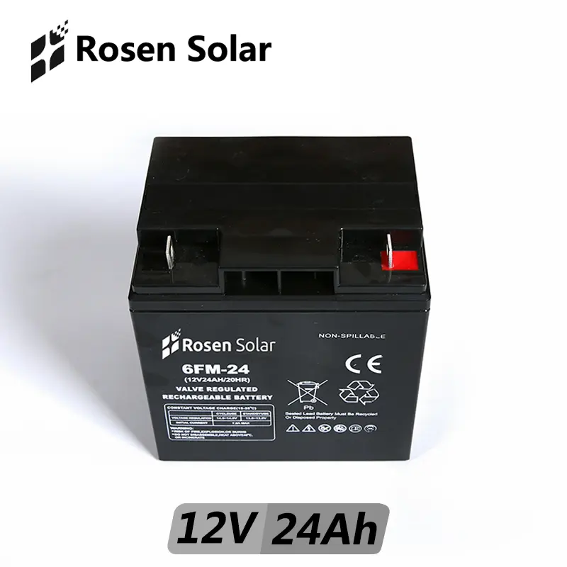 Rosen 12V 24Ah 33 Ah 38Ah 55Ah 65Ah 75Ah 100Ah Storage Battery 12v Gel Vrla Battery For Solar Application