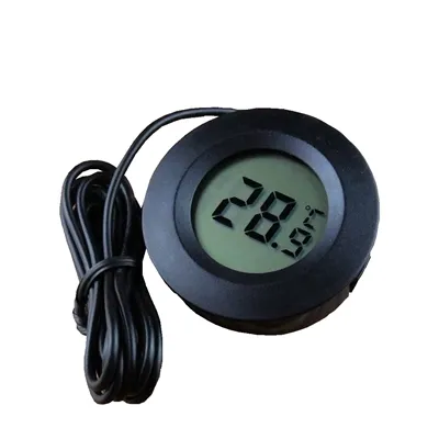 Small Round Embedded Panel Digital Thermometer with Wire