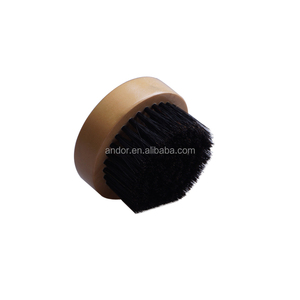 Pequeño redondo de madera natural de pelo de jabalí personalizado barba peine y cepillo de cerdas de jabalí de la barba para - Product Image 1