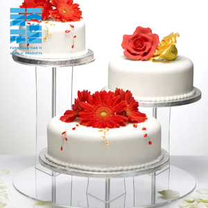 FYTY Clear Acrylic 3 Tier Cake Display Stand Cake Stand for Wedding