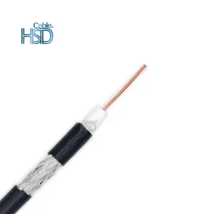 RG59 Coax Trực Tiếp Burial 20 AWG 95% BC Braid 3.0 GHz 1000ft Gỗ Spool Silicone Dây Trọng Lượng Cáp