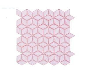 Torna Pittura <span class=keywords><strong>Rosa</strong></span> Bevel 3D Bagno Mosaico di <span class=keywords><strong>Piastrelle</strong></span> di Vetro - Product Image 3
