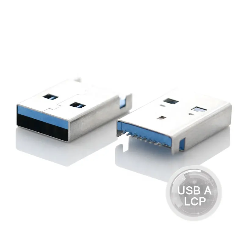 Tipe Konektor USB PKL Plastik dengan Shell Besi Pria Konektor USB