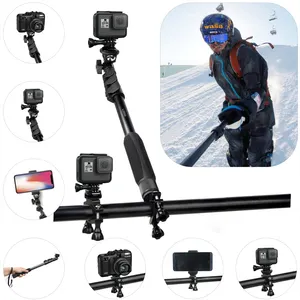 Professional 10-in-1 Monopod Kit - For All Phones, Digital Compact Cameras Selfie Stick for skiing camera