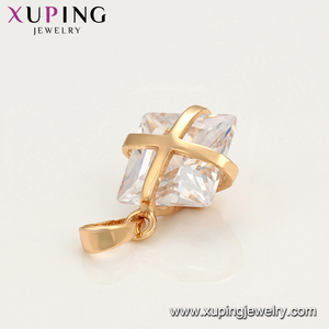 34867 xuping <span class=keywords><strong>Colgante</strong></span> de <span class=keywords><strong>Piedra</strong></span> <span class=keywords><strong>Blanca</strong></span> con Forma de Caja de Regalo con una Sola <span class=keywords><strong>Piedra</strong></span> - Product Image 4