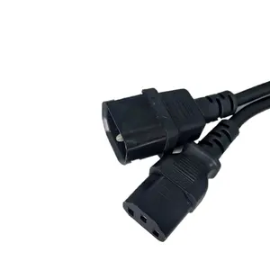 110V-220V سلك تطويل كهربائي VDE الاتحاد الأوروبي الولايات المتحدة الأمريكية IEC C14 C20 إلى IEC C13 C19 سلك الطاقة