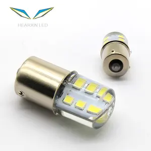 Lâmpada de led estroboscópica de silicone, 1156 1157 2835 12smd