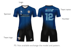 De equipo de fútbol ropa de pie por una orden rayas tailandés calidad fútbol Jersey - Product Image 5