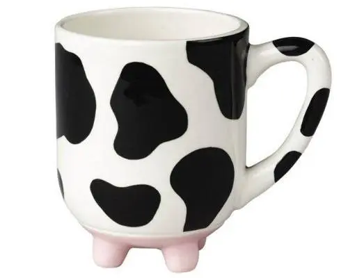 Tazza di caffè di ceramica, Adorabile Della Mucca Intelligente Tazza di Caffè Tazza di Bevanda 11 once Animal Farm Mucche Decor Collectible Accessorio Da Cucina