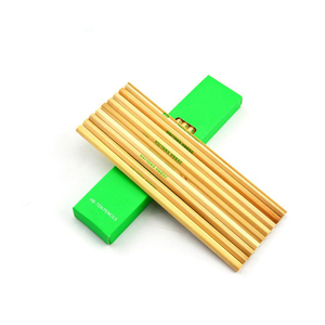 Lápiz de madera hexagonal HB natural, logo personalizado reciclable en caja de papel - Product Image 2