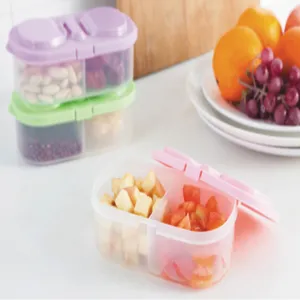 Makanan Kelas Plastik Makanan Wadah Makanan Storager Kotak dengan 2 Kompartemen Penjualan Panas untuk Penggunaan Panas