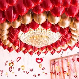 10 pollici 50PCS Red Double-deck Melograno di Cerimonia Nuziale Del Partito Del Lattice Palloncino Rosso - Product Image 4