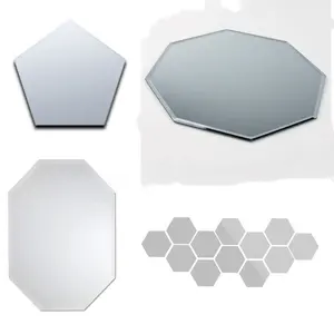 Polygonal Frameless Wall Mirror Simple Elegant Decorative Mirror Pentagon Sexangle Octagon Mirror