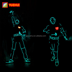 Fashion Populer Baru Led Strip Cinta Hati Penari Bola Pakaian Dekorasi Pesta Pernikahan EL Cold Light Gala Pertunjukkan Kostum - Product Image 2