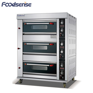 Manufacture Fournir Gaz Pont Four 3 Pont 6 Plateau Utilisé Commercial Pain Fours De Boulangerie Pour Vente - Product Image 1