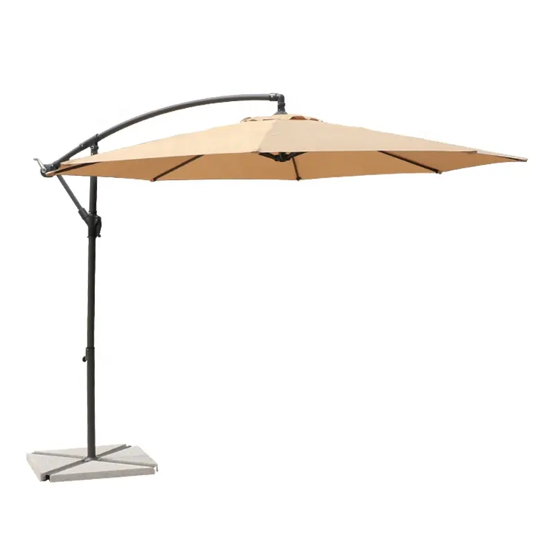 Pátio Ao Ar Livre Mobiliário de Jardim 3 M 9.84 Ft Pendurado Banana Sol Parasol Sun Umbrella Metal Frame