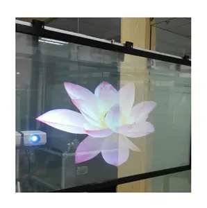 Filme de projeção traseira holográfica transparente, folha de janela holográfica 3d