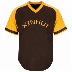 Custom infant baseball jersey cheap v neck custom logo baseball t shirt - Product Image 4