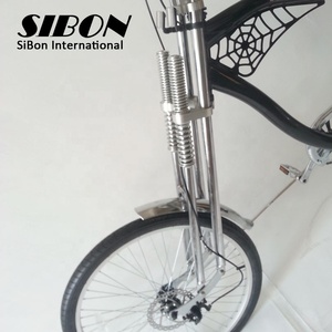 SIBON B0300102 26 "jante en alliage d'aluminium frein à disque gros pneu spécial araignée-net cadre chinois noir adulte vélo Chopper - Product Image 5