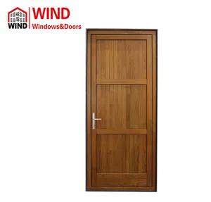 독특한 홈 디자인 보안 구리 입은 나무 스마트 입구 문