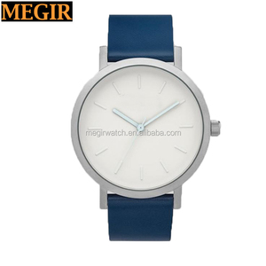Cristal de zafiro cuarzo suizo <span class=keywords><strong>italiano</strong></span> genuino cuero banda de reloj de moda minimalista precisa ver - Product Image 4