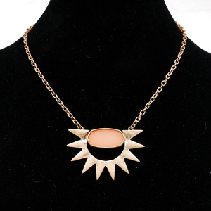 Venta <span class=keywords><strong>al</strong></span> por mayor de moda de joyas de oro de 18 k para el <span class=keywords><strong>sol</strong></span> y la luna cuántica COLLAR COLGANTE de joyería de encanto - Product Image 6