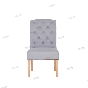 Nouveau Design Gris Clair Tissu touffeté vintage accent chaises meubles - Product Image 1