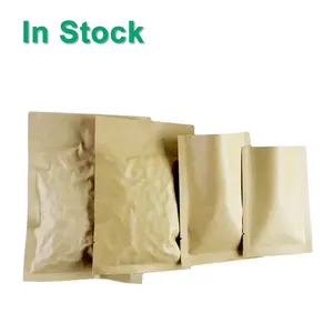 3 Side Seal Open Top Heat Sealable Aluminum Foil Coated Kraft Paper Food Storage Vacuum Bag