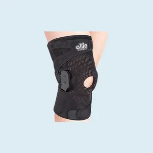 E-Life E-KNC071 mesh traspirante ginocchio brace polycentric cerniere supporto del ginocchio con patella aperta