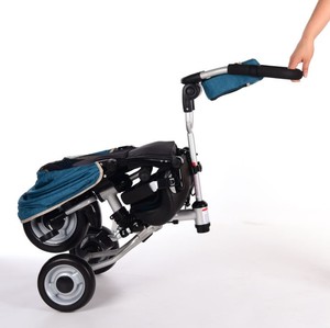 China best verkopende 4 in 1 baby driewieler met push bar <span class=keywords><strong>3</strong></span> wielen zonnescherm opvouwbare wandelwagen voor kinderen - Product Image 2