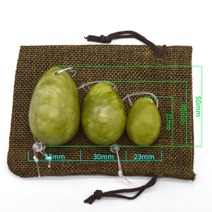 Offre Spéciale : Ensemble d'œufs de Yoni en Jade Xiuyan Naturel <span class=keywords><strong>pour</strong></span> le Bien-être Féminin – Oeuf de Cristal Authentique et Réutilisable <span class=keywords><strong>pour</strong></span> l'Exercice du Plancher Pelvien - Product Image 1