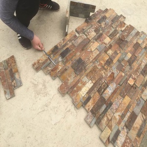 Natural <strong>Rusty</strong> Color Slate Cultured <strong>Stone</strong> for Wall Decoration - Product Image 5