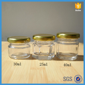30 ml 25 ml g 1 oz claro mini hermético mermelada y miel contenedor de alimentos tarro de <span class=keywords><strong>cristal</strong></span> con tapa - Product Image 6