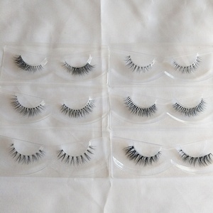 3D Bottom Mink Fur Eyelashes Clear Band Short Mink Lashes Short Length Natural False Eyelash